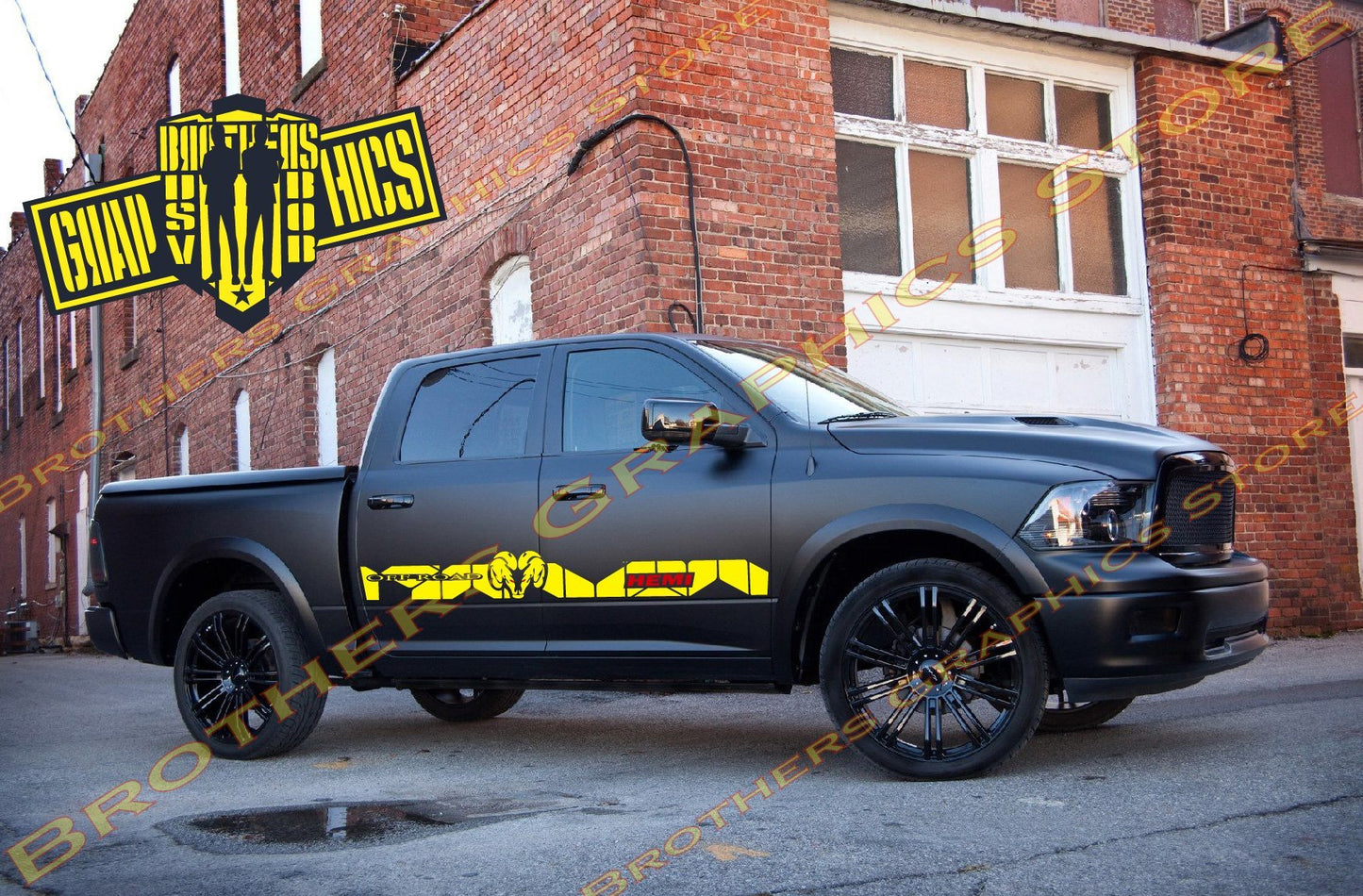 Autocollant Ram Hemi | Autocollants de carrosserie Dodge Ram | Autocollants Dodge pour Dodge Ram