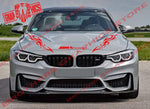 Hood Decals Racing Decal Sticker For BMW M4 - Brothers-Graphics