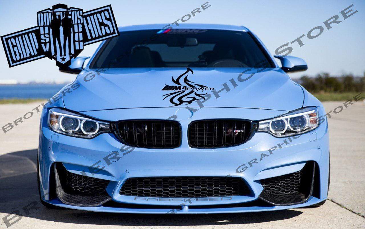 Hood Decals Vinyl Color Graphic Racing Decal Sticker For BMW M4 - Brothers-Graphics