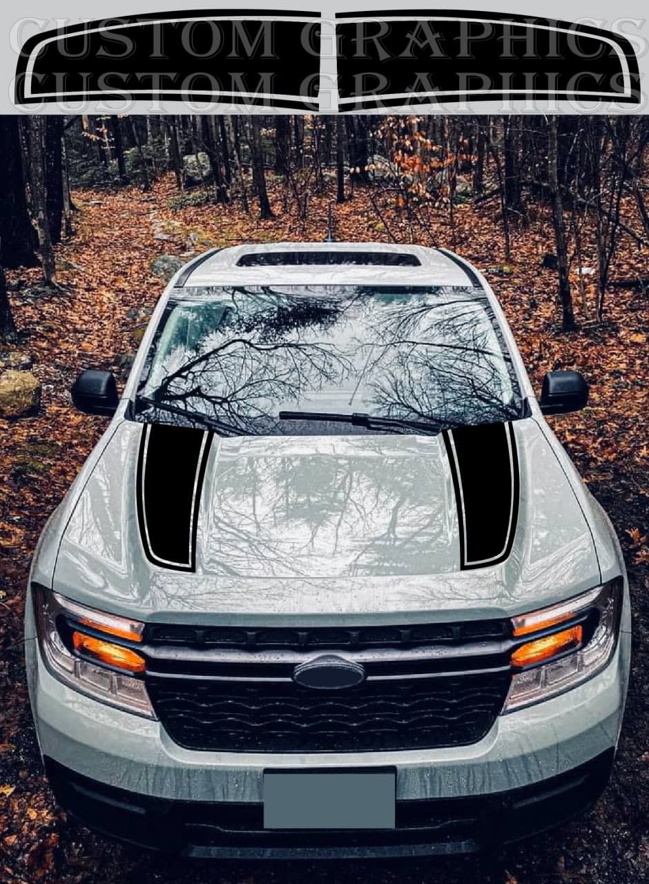 Vinyl Graphics Hood Line Design Stickers Universal Decals Vinyl Graphics Compatible With Ford Maverick