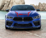 Hood Vinyl Decal Racing Stripes for BMW M8 - Brothers-Graphics