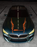 Hood Vinyl Decal Racing Stripes for BMW M8 - Brothers-Graphics