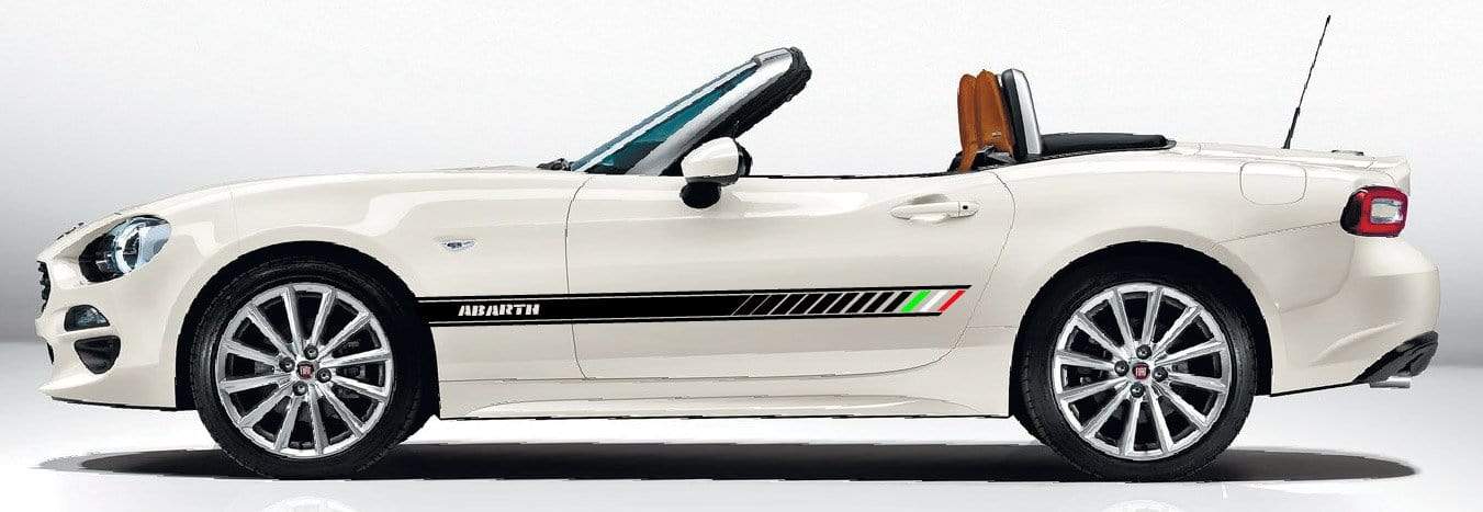 Vinyl Graphics Italian Design new Decal Sticker Stripe Stickers Compatible with Fiat Spider 124
