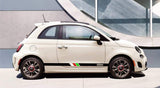 Vinyl Graphics Italian Line Design Custom Racing Stickers kit for Fiat Abarth 500