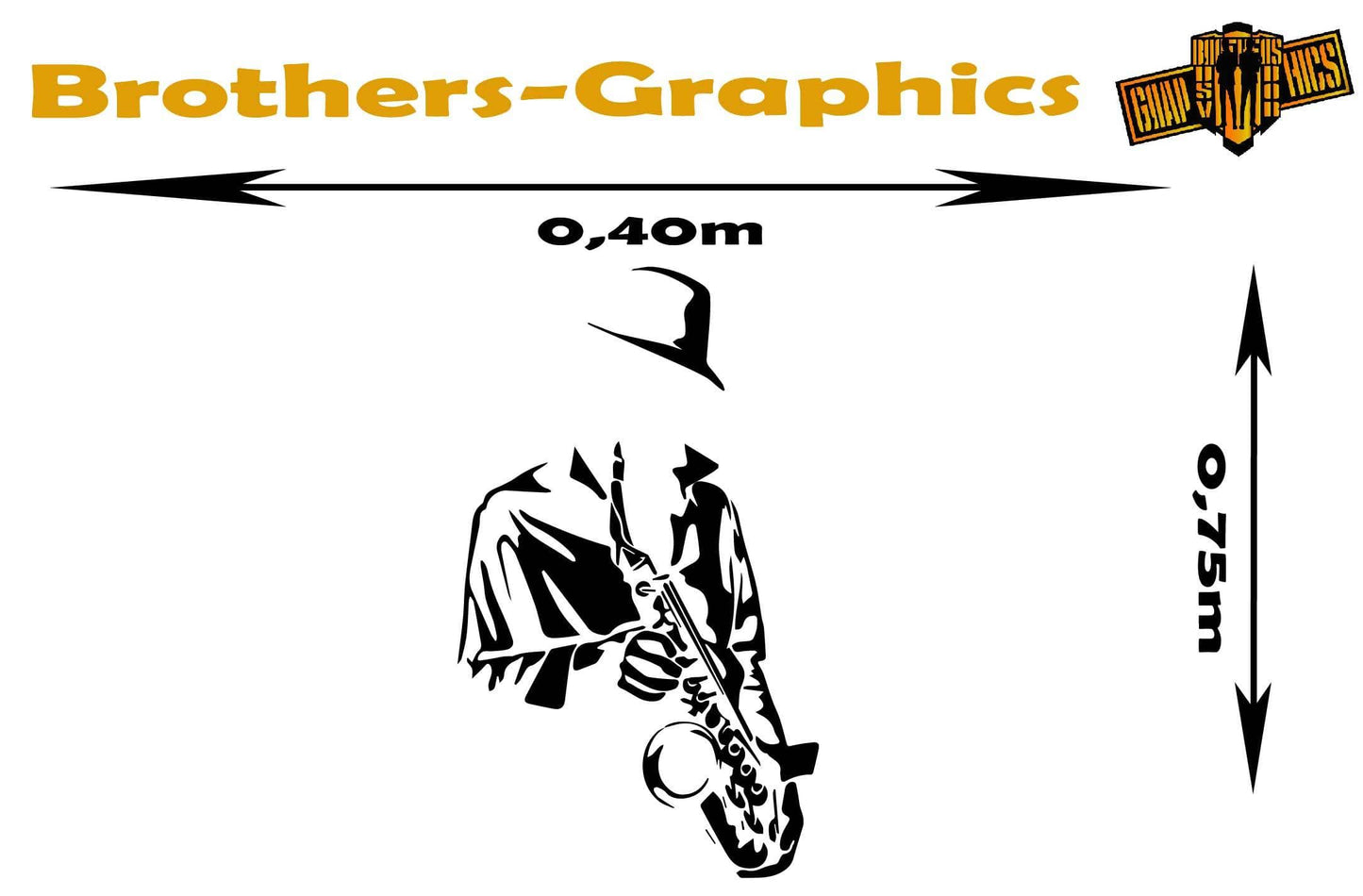 Vinyl Graphics Jazz symphonist graphic for car | UNIVERSAL STICKERS