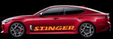 Vinyl Graphics Lettering Design Decal Sticker Vinyl Side Racing Stripes Compatible with Kia Stinger