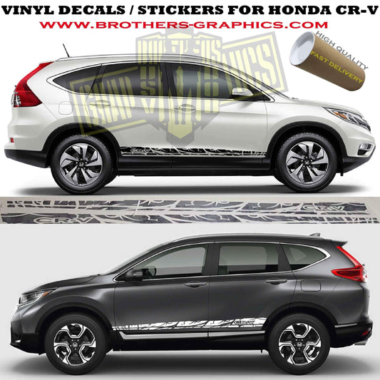 Autocollants latéraux de voiture de course à rayures pour Honda CR-V 
