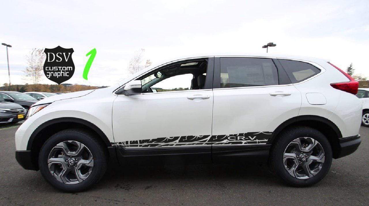 Autocollants latéraux de voiture de course à rayures pour Honda CR-V 