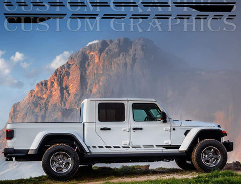 Vinyl Graphics Line Design Graphic Stickers Compatible with Jeep Gladiator