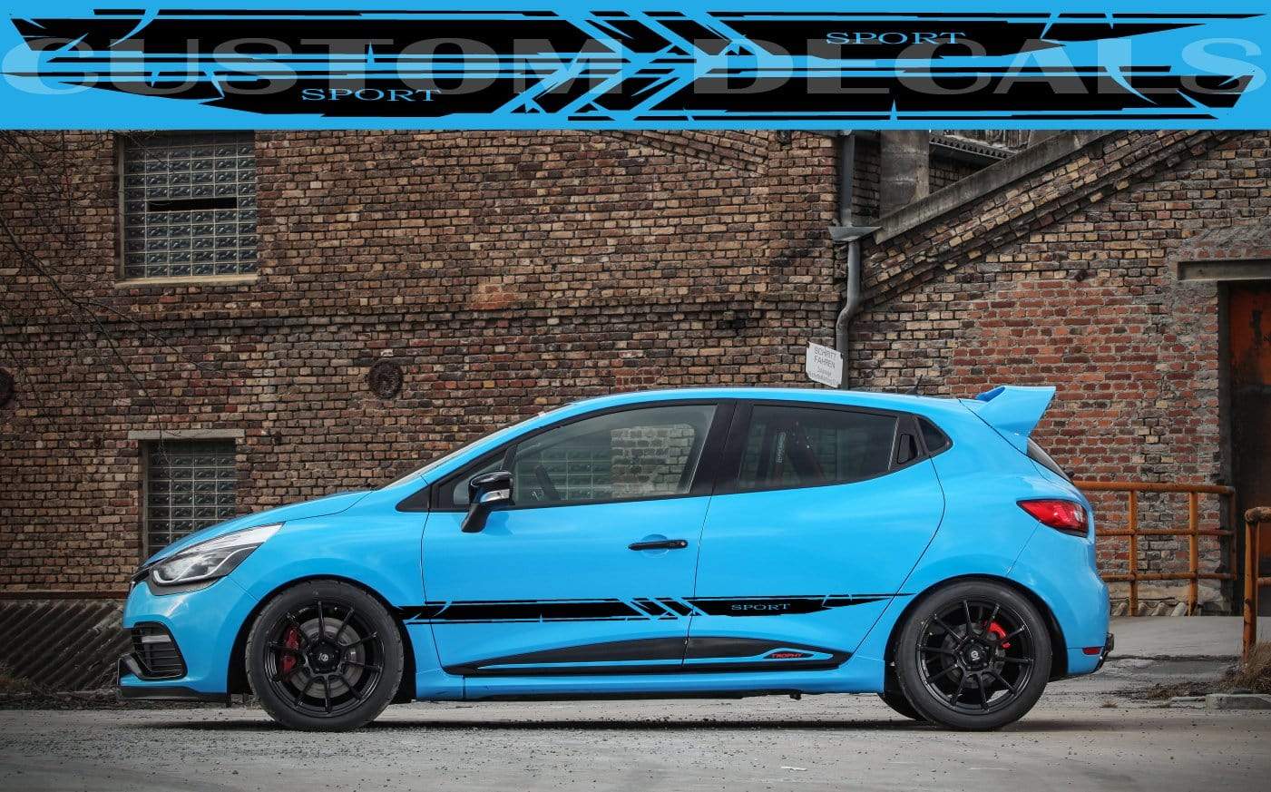 Autocollants graphiques de ligne pour Renault Racing Stripes pour Renault Clio autocollants de voiture Renault Clio