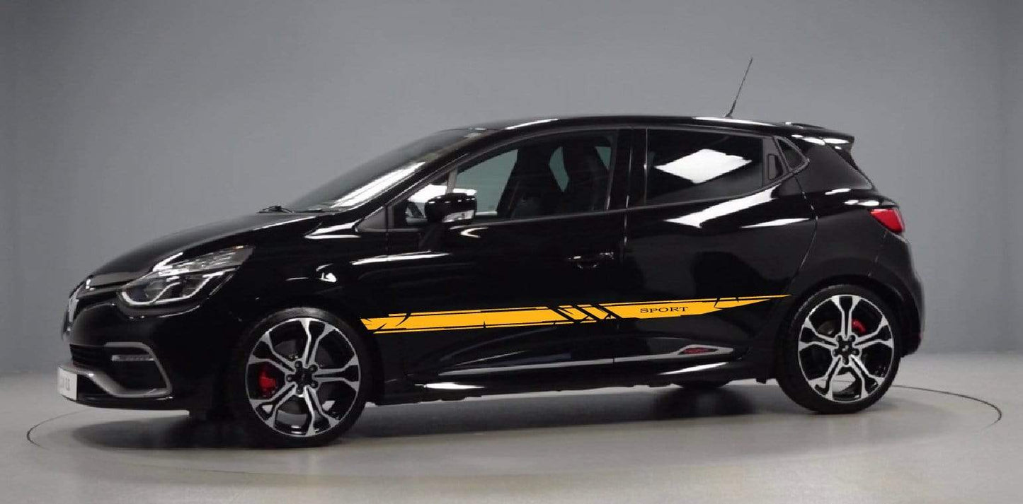 Autocollants graphiques de ligne pour Renault Racing Stripes pour Renault Clio autocollants de voiture Renault Clio