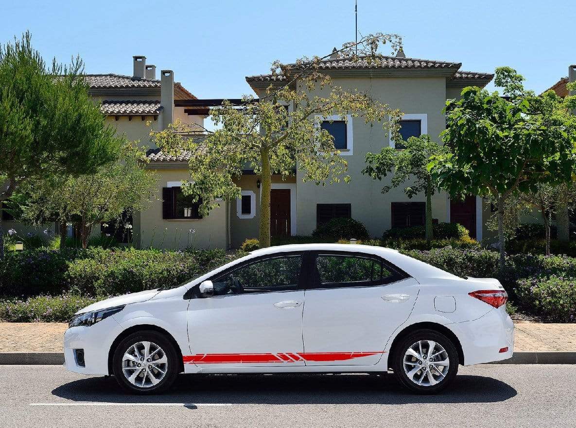 Vinyl Graphics Line Graphic Gift Toyota Corolla Racing Stripes for Corolla car stickers decals