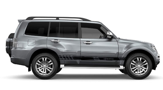 Bandes latérales de course en vinyle à motif graphique pour Mitsubishi Pajero