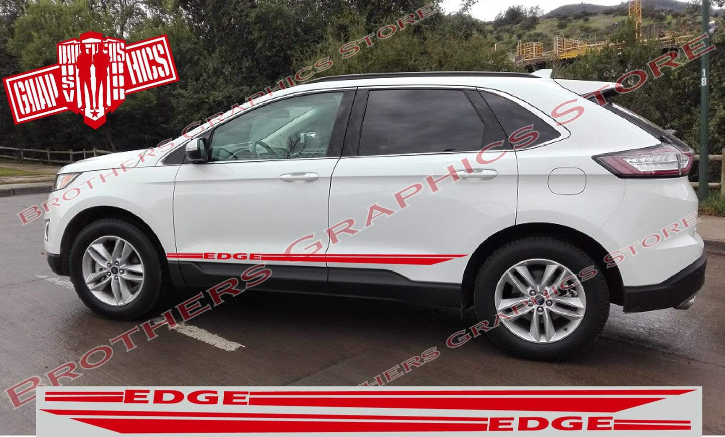 Premium Vinyl Stickers Compatible With Ford Edge Style Design New Design