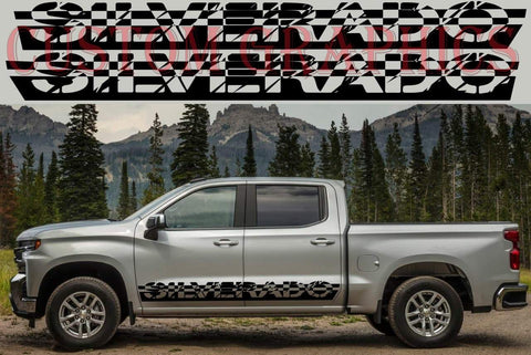 Vinyl Graphics Logo Graphic Stickers Car Vinyl Stripes Compatible with Chevrolet Silverado