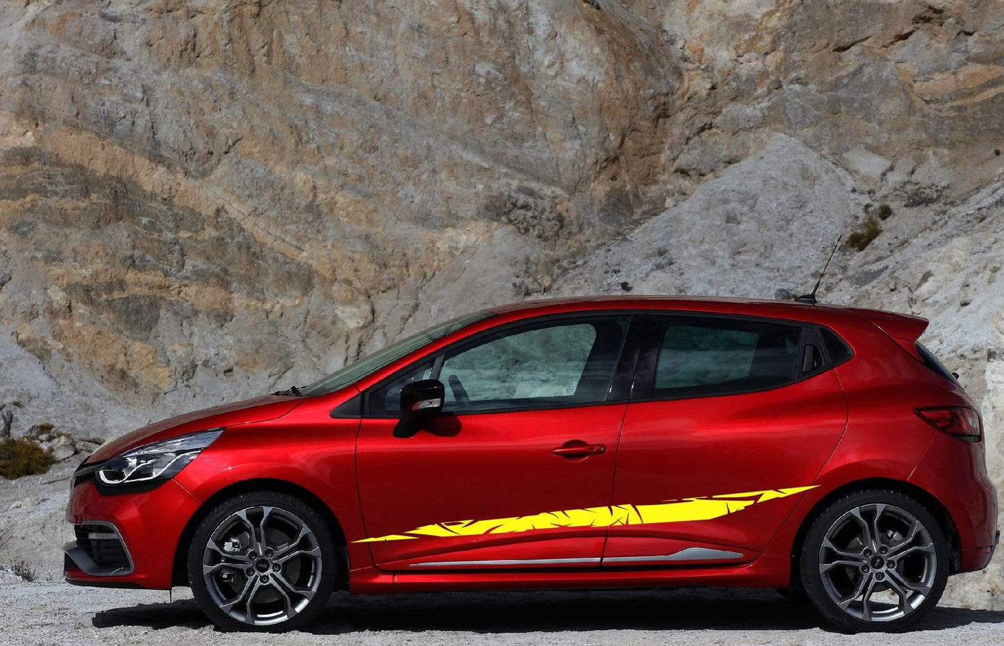 Autocollants graphiques de luxe pour Renault Clio Autocollants de voiture Renault Clio Racing Stripes