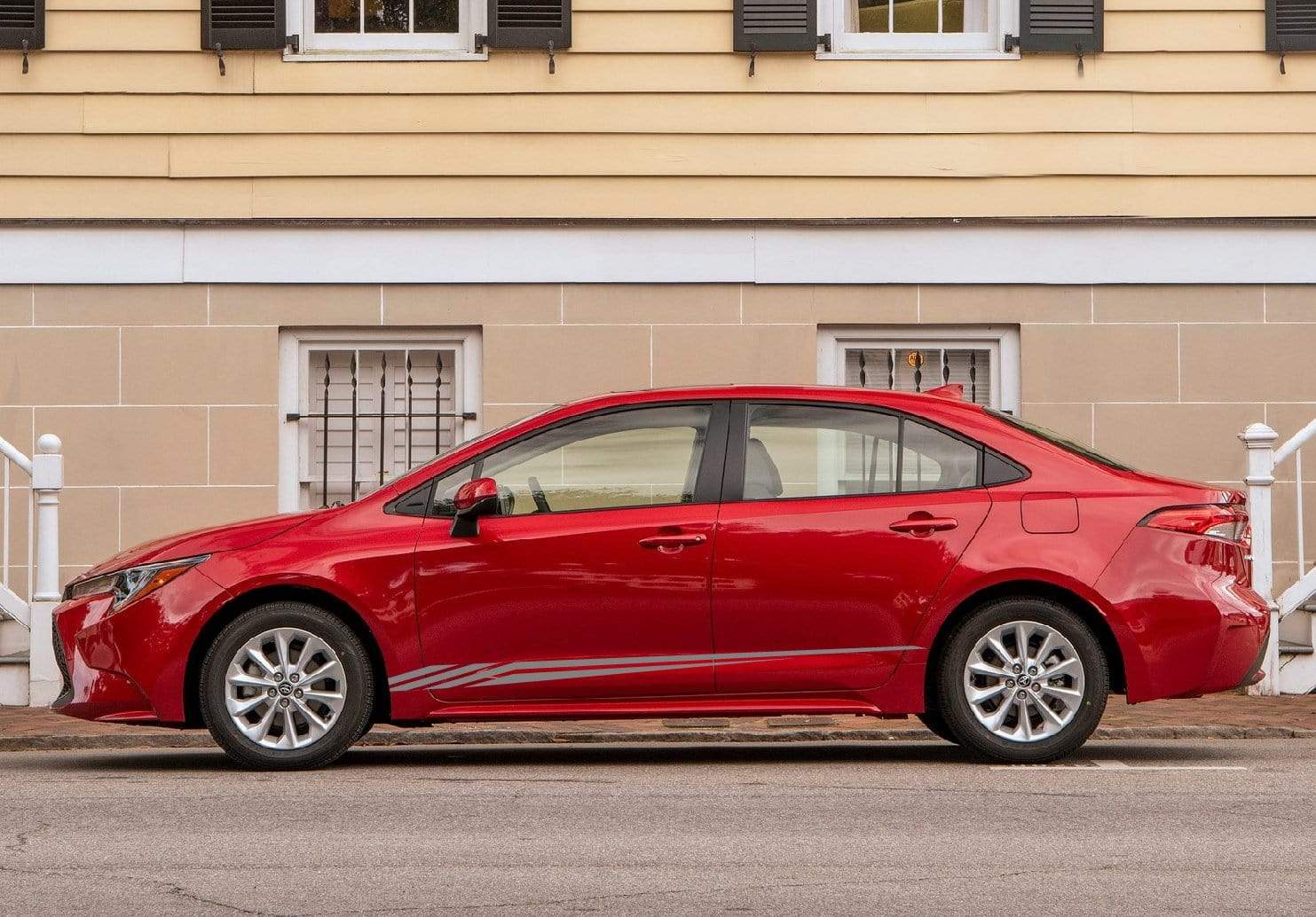 Vinyl Graphics MAN Line Graphic Gift Toyota Corolla Racing Stripes for Corolla car stickers decals