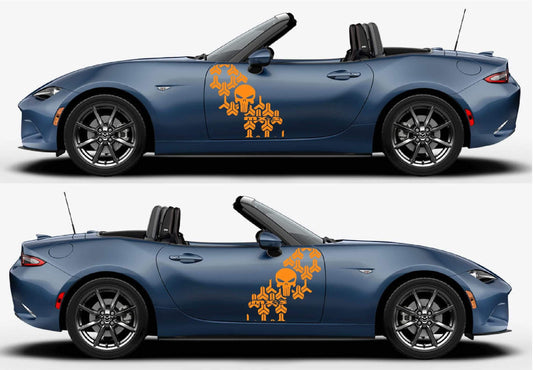 Premium Quality Stickers Compatible With Mazda MX-5 Style Design Car Styling Skull Graphics
