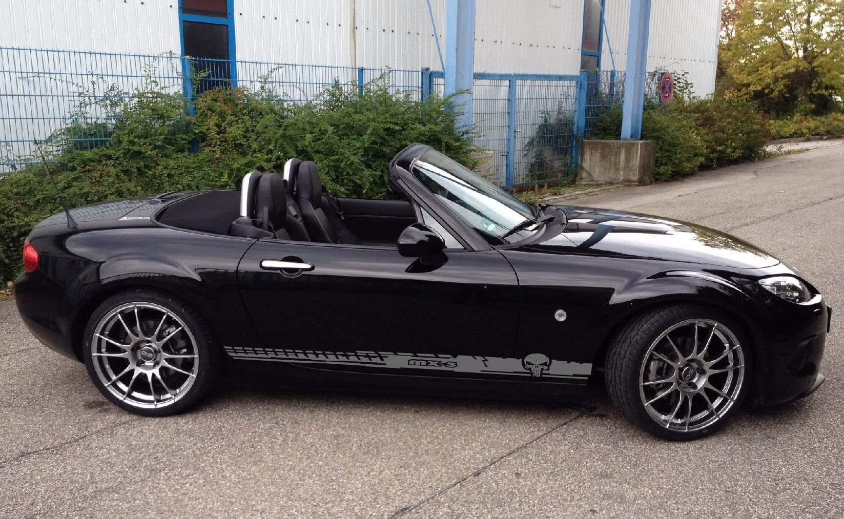 Premium Quality Stickers Compatible With Mazda MX-5 Miata Skull Line Design