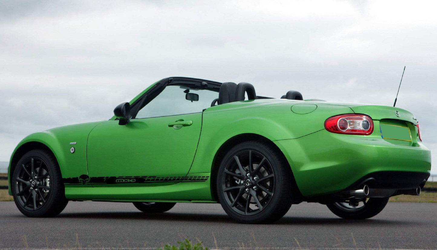 Premium Quality Stickers Compatible With Mazda MX-5 Miata Skull Line Design