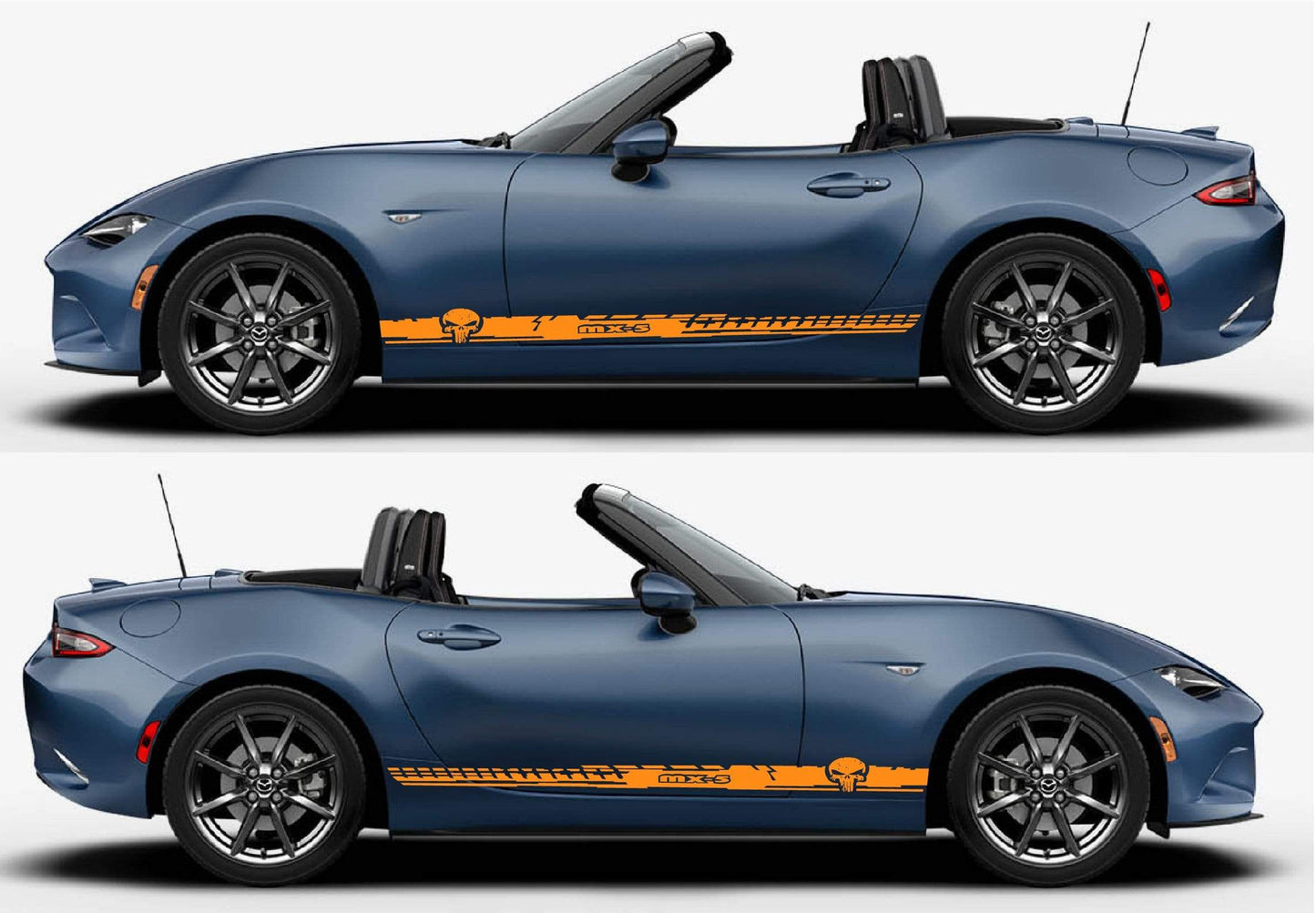 Premium Quality Stickers Compatible With Mazda MX-5 Miata Skull Line Design