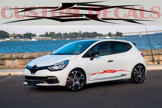 Autocollants graphiques tribaux pour hommes Renault Racing Stripes pour Renault Clio autocollants renault clio