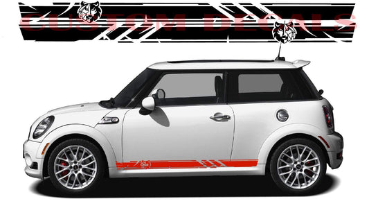 Premium Vinyl Stickers Compatible with Mini Cooper Racing Decals Wolf Graphic Clubman Stickers | Countryman Stickers