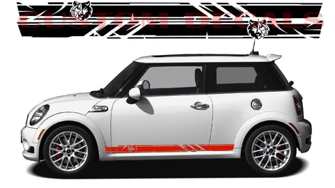 Premium Vinyl Stickers Compatible with Mini Cooper Racing Decals Wolf Graphic Clubman Stickers | Countryman Stickers