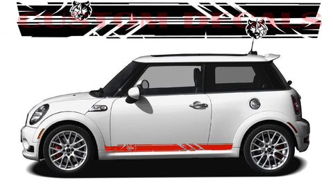 Mini Cooper Stickers Racing Decals Wolf Graphic | Clubman Stickers | Countryman Stickers