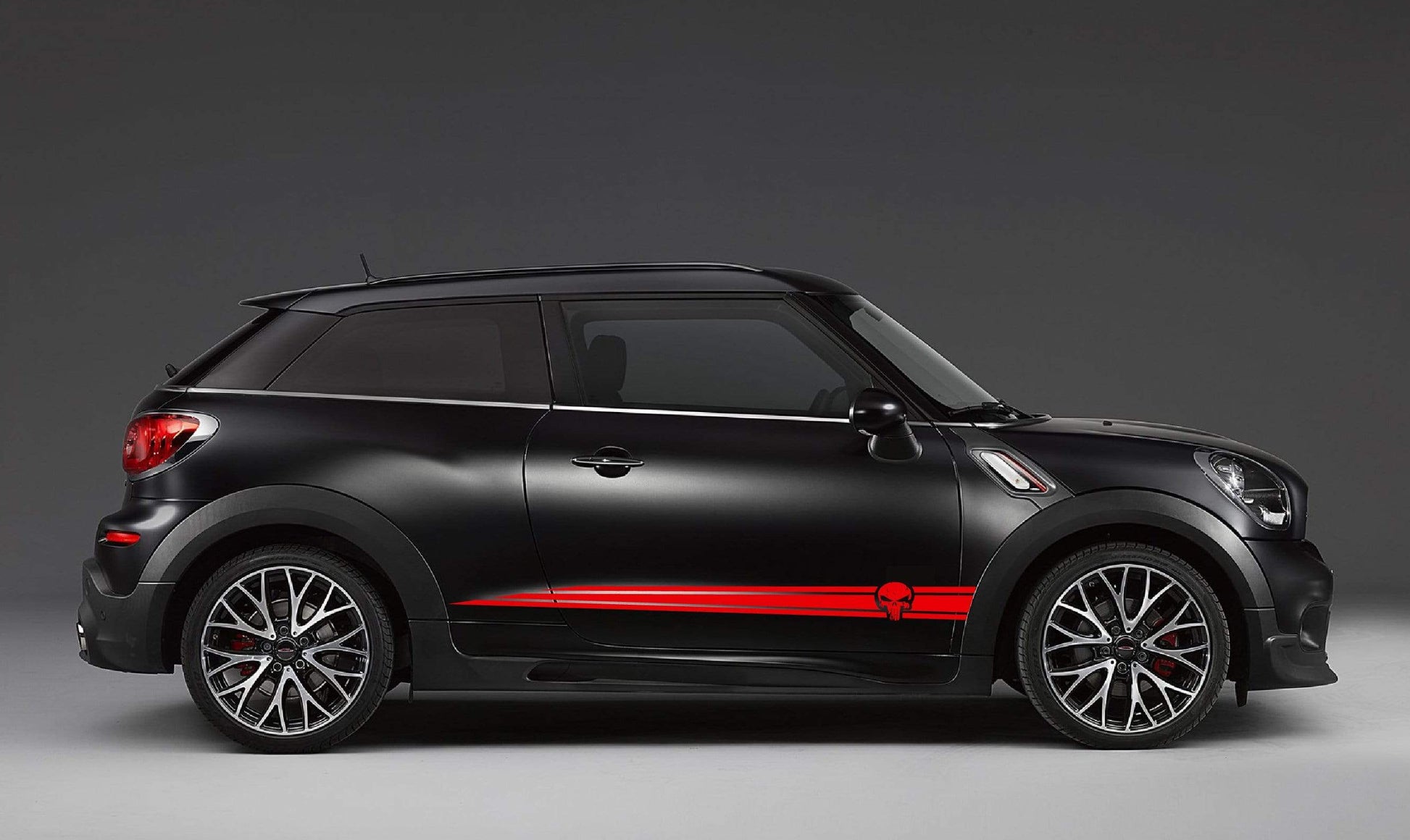 Premium Quality Vinyl Sticker fit Mini Cooper Skull line Design Automotive decals Clubman, John Cooper, Countryman