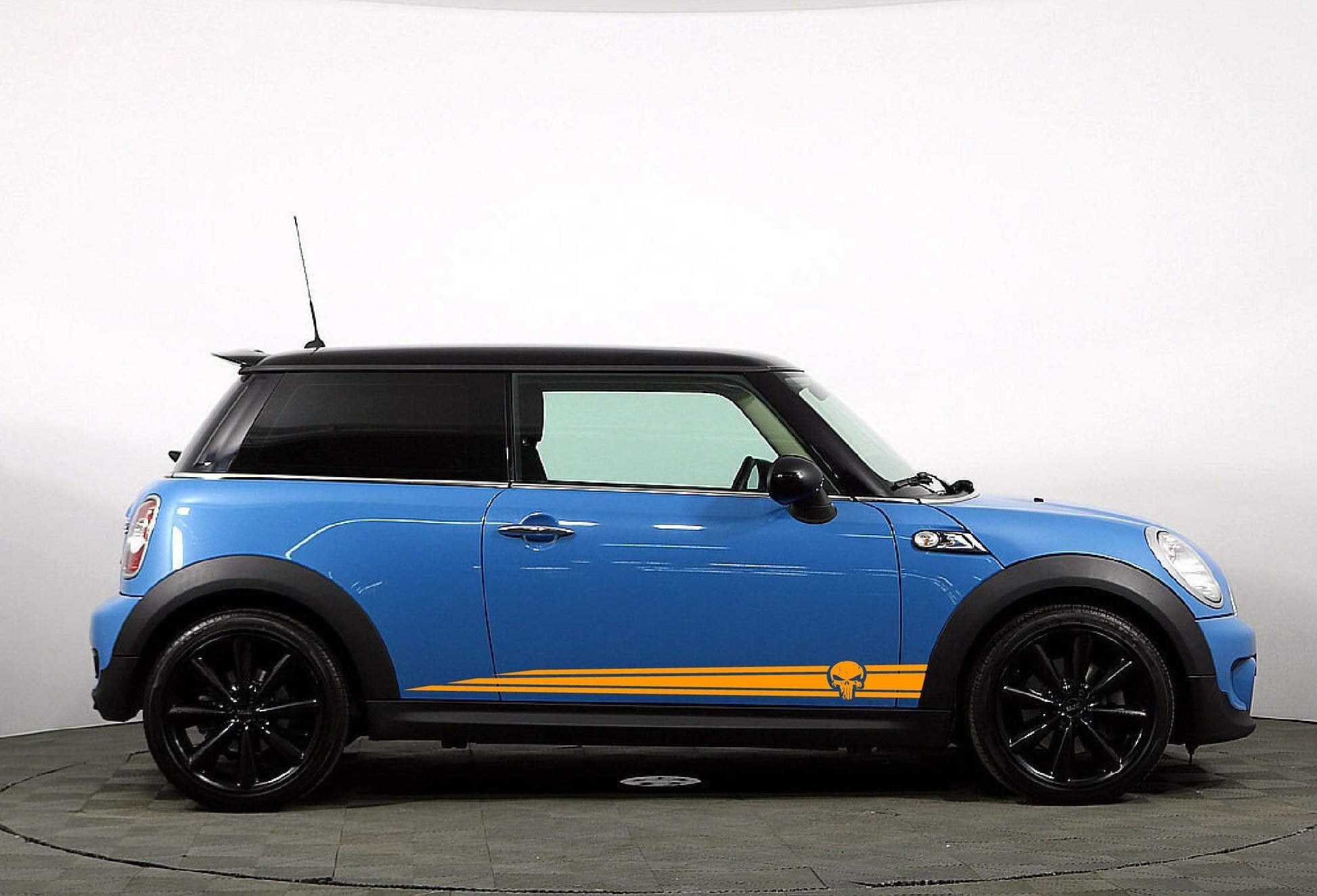 Premium Quality Vinyl Sticker fit Mini Cooper Skull line Design Automotive decals Clubman, John Cooper, Countryman