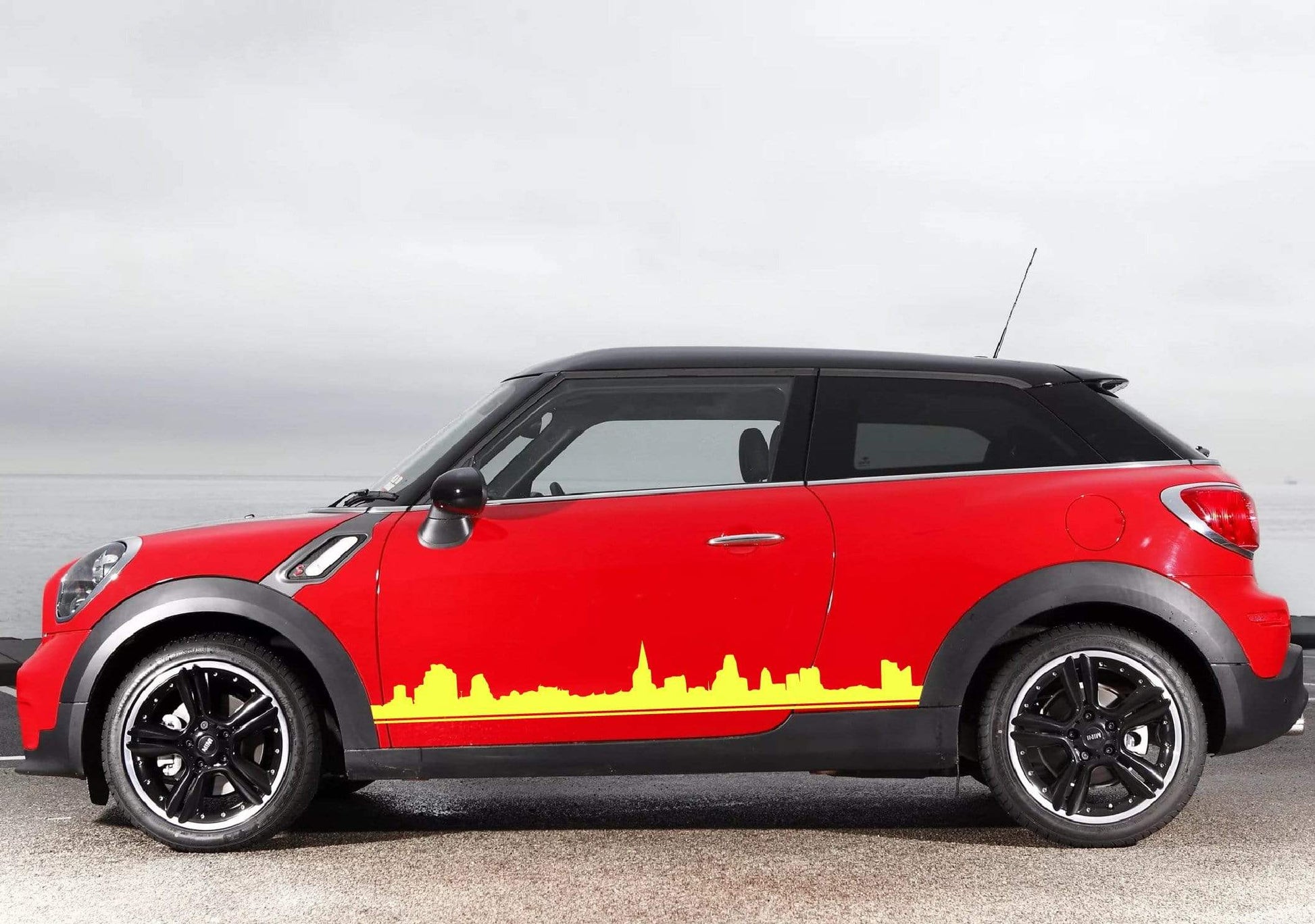 Premium Quality Vinyl Sticker fit Mini Cooper Vinyl car stickers Automotive decals Town line Design Clubman, John Cooper, Countryman