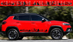 Vinyl Graphics Mountain Design Stickers Vinyl Side Racing Stripes for Jeep Compass
