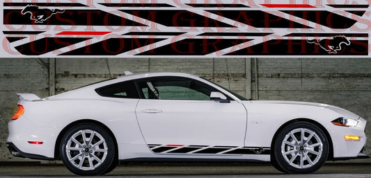 Vinyl Graphics New 2 Color Design Racing Line Sticker Special Made For Ford Mustang