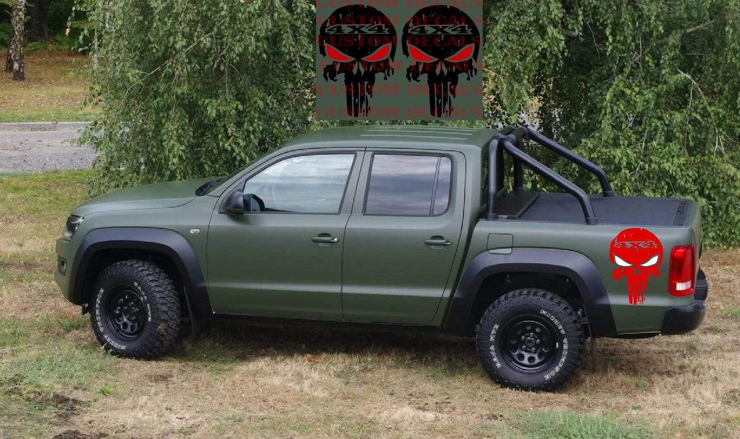 NOUVEAU Graphismes de crâne 2 couleurs pour VW Amarok | Kit de décalcomanies VW Amarok | Décalcomanies VW | Décalcomanies Amarok