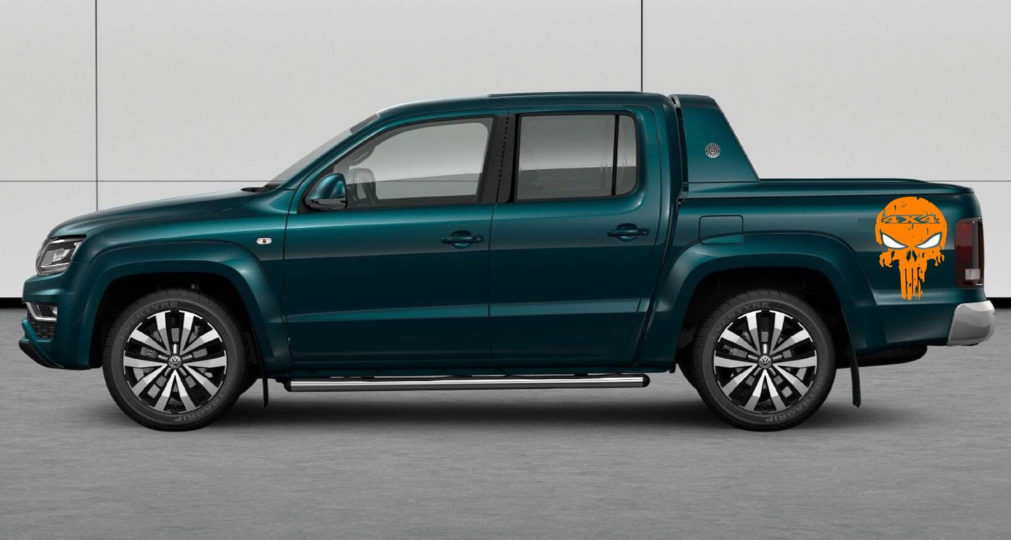 NOUVEAU Graphismes de crâne 2 couleurs pour VW Amarok | Kit de décalcomanies VW Amarok | Décalcomanies VW | Décalcomanies Amarok
