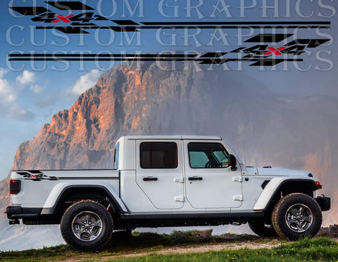 Vinyl Graphics new 2 colors 4x4 Design Graphic Stickers Compatible with Jeep Gladiator