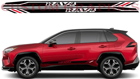Vinyl Graphics New 2 colors Design Decals Stickers Racing Stripes Compatible with Toyota Rav4