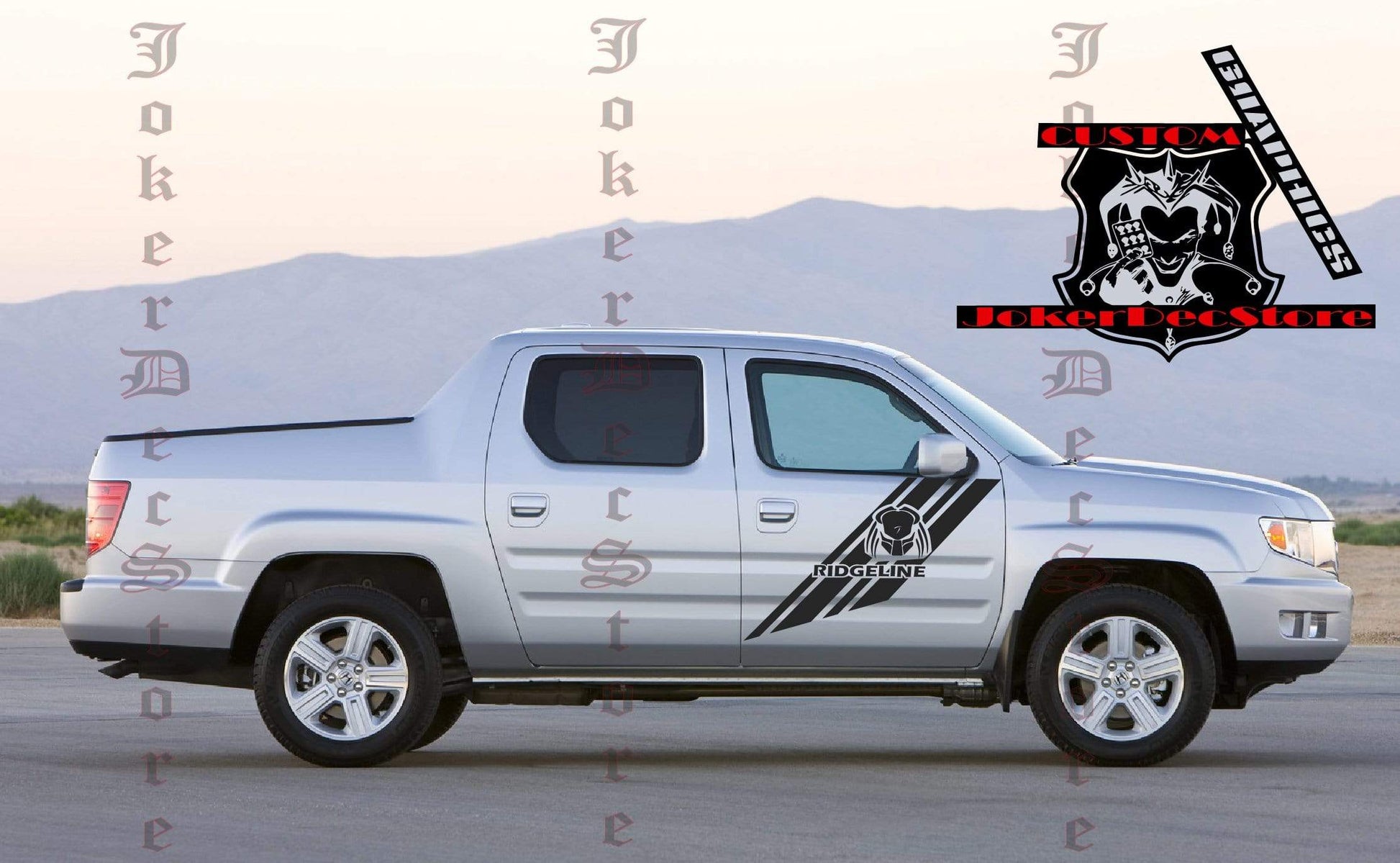 Vinyl Graphics New Alien line Graphics Vinyl Stickers Compatible With Honda Ridgeline