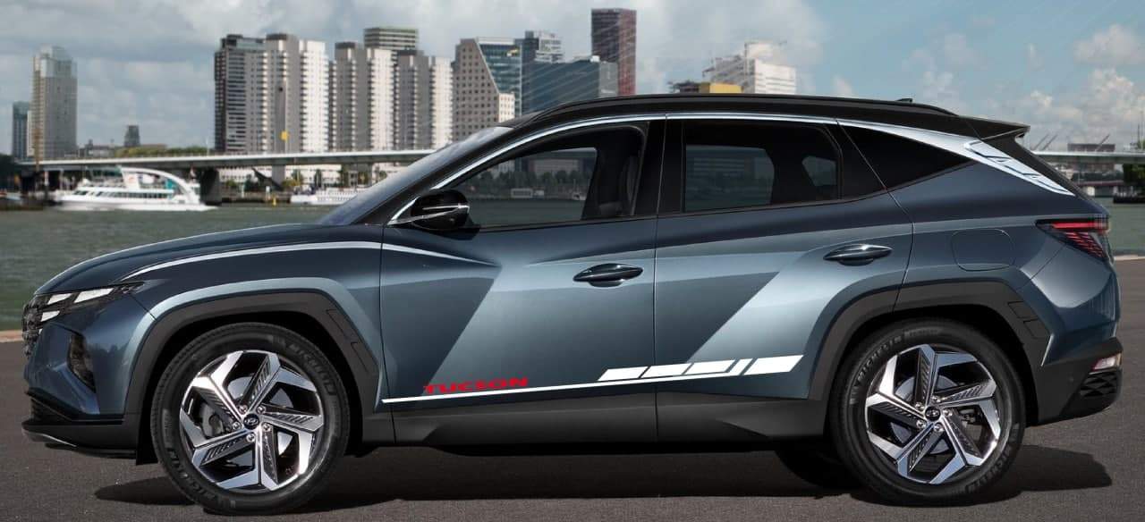 Vinyl Graphics New block Design Vinyl sticker Compatible with for HYUNDAI TUCSON