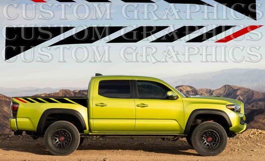 Vinyl Graphics New Block Design Vinyl Stripes Compatible with Toyota Tacoma TRD_Pro-2022-4X4