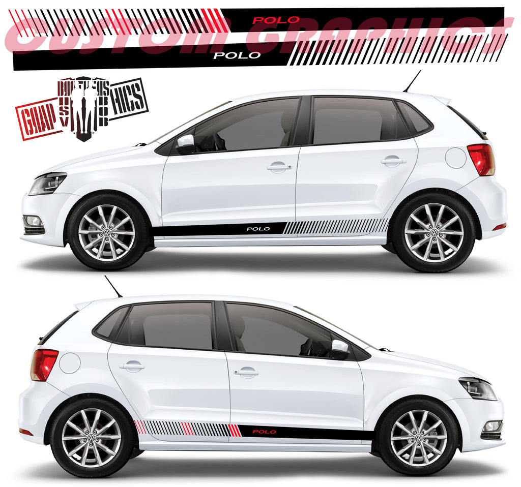 NEW Classic design decal vinyl decal Compatible with VW Polo 2 color sticker