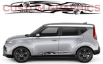 Vinyl Graphics NEW Design Decal Sticker Vinyl Side Racing Stripes Compatible with Kia Soul