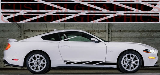 Vinyl Graphics New Design Racing Line Sticker Special Made For Ford Mustang