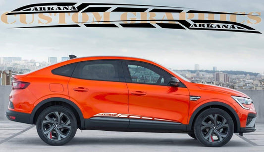 Vinyl Graphics New Figure Finish line Graphic Racing Stripes Compatible with Renault Arkana