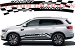 Vinyl Graphics New Finish Line Design Graphic Racing Stripes Compatible with Renault Koleos