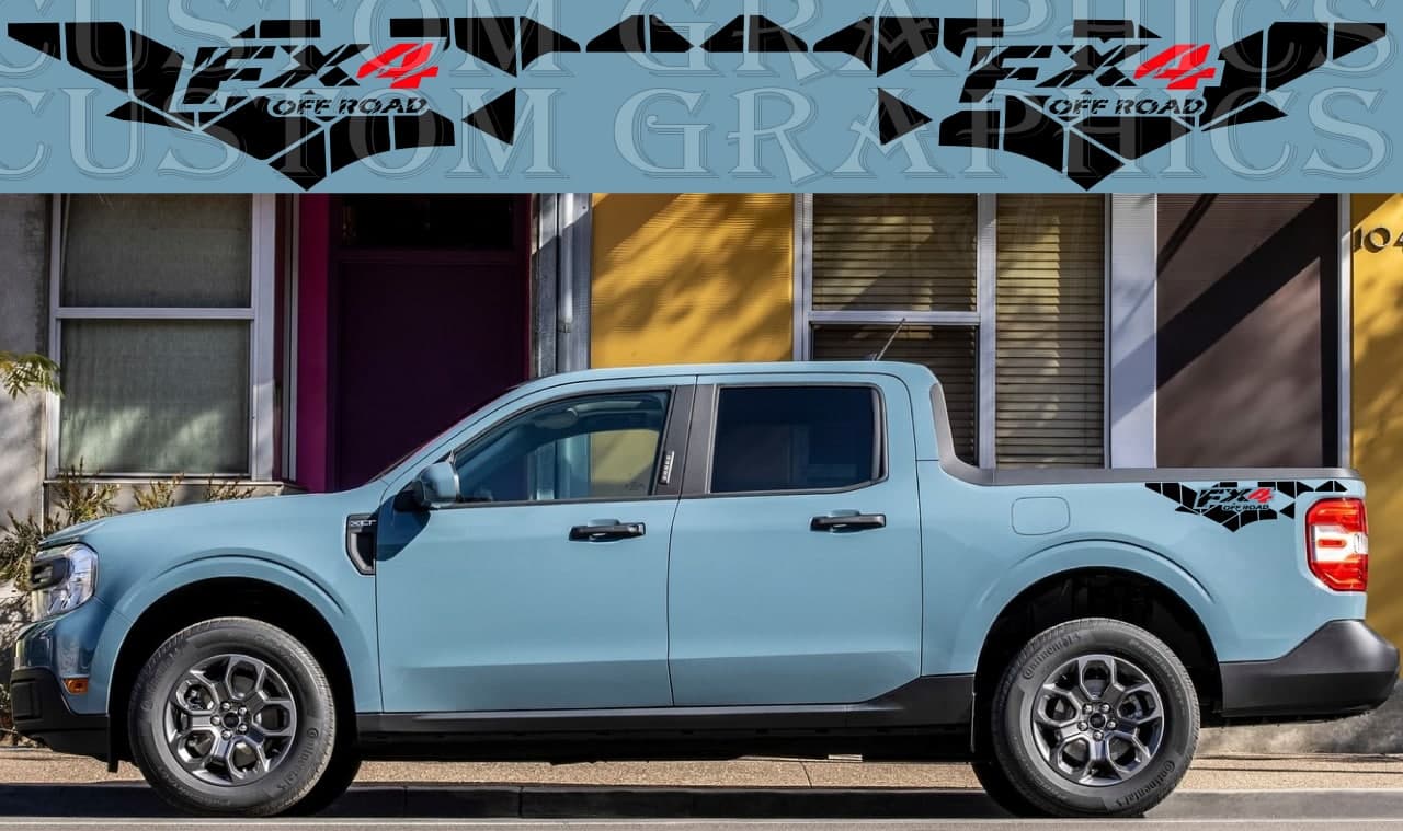 Vinyl Graphics New FX4 Rear Design Stickers Universal Decals Vinyl Graphics Compatible With Ford Maverick