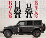 Vinyl Graphics New Gun Design Graphic Stickers Compatible with Jeep Wrangler