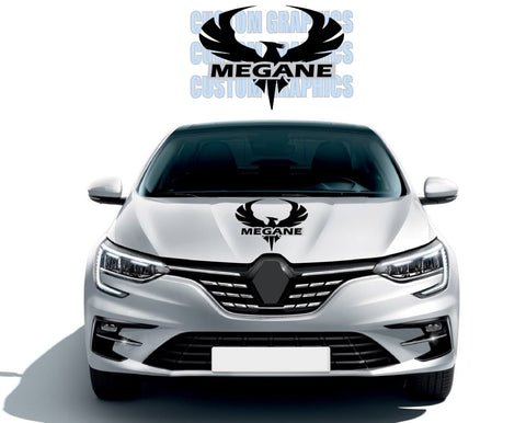 Vinyl Graphics New Hood Design Graphic Racing Stripes Compatible with Renault Megane