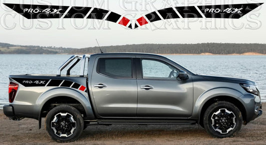 Vinyl Graphics New Line Block Design Vinyl Stripes Compatible With Nissan Navara 2002-2022